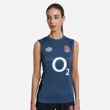 Fotbalové Vesty Umbro England Rugby 22/23 Bez Rukávů Tee Blankyt Černé | CZ-94799
