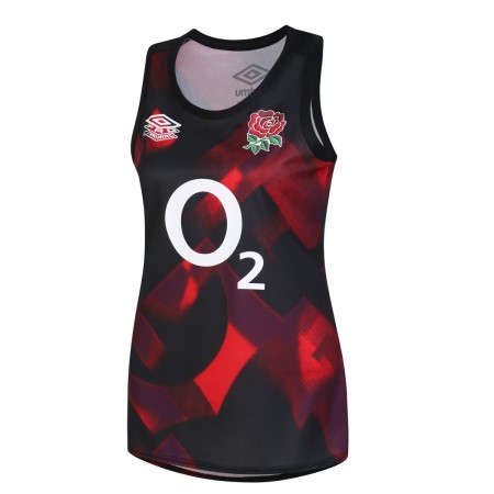 Fotbalové Vesty Umbro England Rugby 22/23 Racer Back Vest Červené Tmavě Fialové Černé | CZ-75163