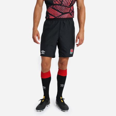 Fotbalové Šortky Umbro England Rugby 22/23 7S Alternate Replica Krátké Černé Červené | CZ-59992