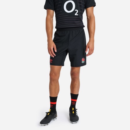 Fotbalové Šortky Umbro England Rugby 22/23 Alternate Replica Krátké Černé Červené | CZ-39379