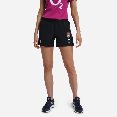 Fotbalové Šortky Umbro England Rugby 22/23 Tréninková Krátké Černé Blankyt | CZ-39507