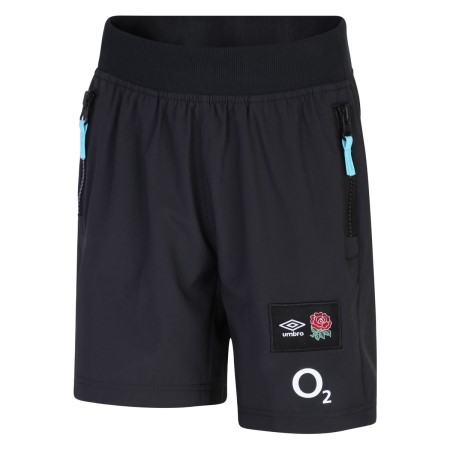 Fotbalové Šortky Umbro England Rugby 22/23 Woven Krátké Junior Černé | CZ-66537