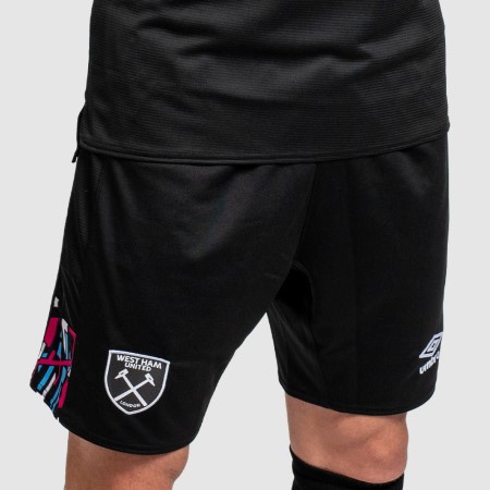 Fotbalové Šortky Umbro West Ham Utd 22/23 Away Krátké Černé | CZ-48097