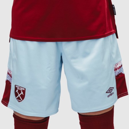 Fotbalové Šortky Umbro West Ham Utd 22/23 Home Shorts Blankyt Tmavě Červené | CZ-59968